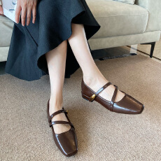 批发法式气质配裙子粗跟单鞋女2026春夏季新款通勤女鞋晚晚鞋