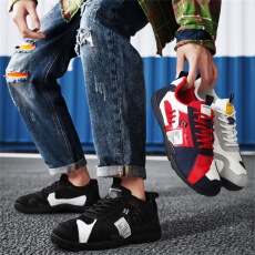 批发2026新款<b class='q'>春</b>季网面休闲运动男士百搭防滑舒适时尚撞色港风潮鞋男