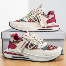 批发男鞋春季2026新款时尚透气阿甘休闲运动百搭厚底防滑增高老爹潮鞋