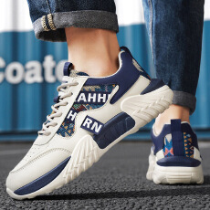 批发大码男鞋2026新款春季百搭阿甘休闲运动鞋小白鞋厚底老爹潮鞋