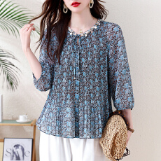 批发实拍法式高级感钉珠系带胖妹妹开衫遮肉显瘦压褶洋气大码上衣