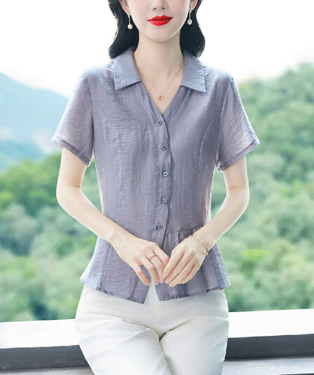 실사 2026 패션 외국 가스 다용도 반팔 셔츠 여름 새로운 한 부서 슬림해 보이는 연령 감소 맨위