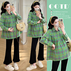 孕妇装春秋衬衫上衣