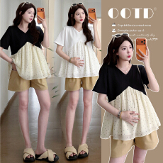 孕妇装夏季娃娃衫固色不掉色