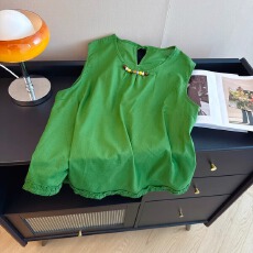 批发实拍 韩系木耳边巨无袖上衣女薄款高端苎麻外穿马甲背心小衫