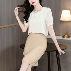 批发2026时尚洋气名媛气质端庄优雅<b class='q'>女</b>士夏季法式高级感<b class='q'>衬衫</b>半身裙套装