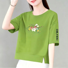 批发宽松短袖t恤女夏季新款时尚百搭宽松显瘦<b class='q'>大码</b>女装遮肚上衣体恤衫