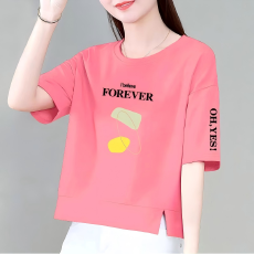 批发宽松短袖t恤女夏季新款时尚百搭宽松显瘦<b class='q'>大码</b>女装遮肚上衣体恤衫