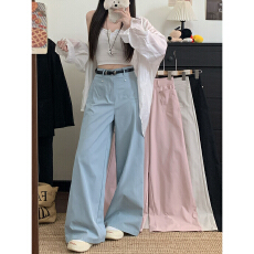 批发2026<b class='q'>夏</b>季前口袋新款宽松休闲裤西装裤子女