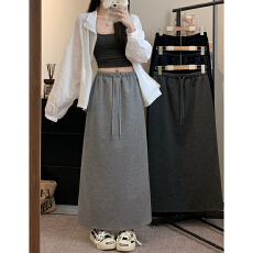 批发松紧腰<b class='q'>半身</b>裙女2026休闲百搭显瘦中长裙女