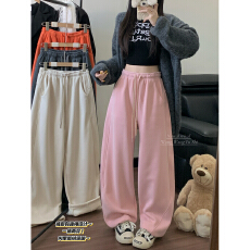 批发<b class='q'>实拍</b>!加绒冬季新款抽绳束脚松紧腰卫<b class='q'>裤</b>女