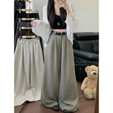 批发2026新款阔腿裤<b class='q'>女</b>垂感宽松休闲裤拖地<b class='q'>西装</b>裤子