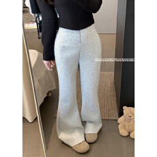 批发2026新款弹力腰头扣子微喇叭<b class='q'>休闲裤</b>子<b class='q'>女</b>