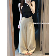 批发实拍！2026新款设计感阔腿裤女垂感宽松休闲裤子