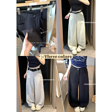 批发2026新款设计感阔腿裤<b class='q'>女</b>宽松休闲<b class='q'>西装裤</b>子
