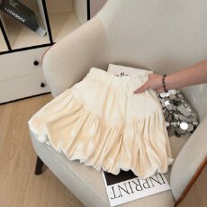 批发MRDUANZL花苞裙短裙春秋半身裙<b class='q'>女</b>白色a字裙公主裤裙<b class='q'>裙裤</b>蓬蓬裙