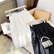 批发蕾丝花边白色蛋糕<b class='q'>半身裙</b>女夏季款小个子高腰显瘦中长款a字蓬蓬裙