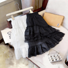 批发甜美减龄<b class='q'>半身裙</b>女白色蕾丝蛋糕裙2026春季新款蓬蓬裙荷叶边短裙子