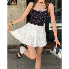 批发夏季新款高腰半身裙女松紧腰辣妹防走光内衬蓬蓬裙蛋糕裙A字<b class='q'>短裙</b>