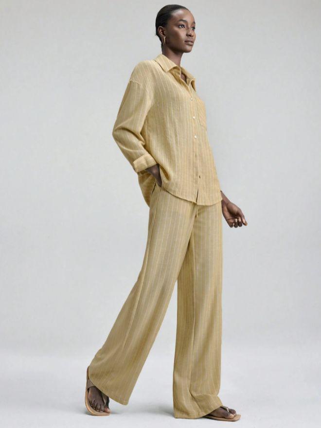 국경 간 대외 무역 아메리칸 유럽과 미국 스타일 루즈핏 셔츠 긴 바지 투피스 슈트 2026 새로운 국경 간 직접 공급