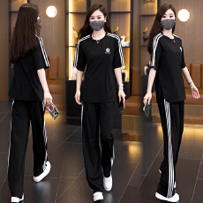 批发实拍大码潮牌休闲<b class='q'>运动服</b>套装女2026年<b class='q'>夏季</b>新款短袖时尚两件套女
