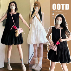 批发新款  孕妇大码甜美韩系减龄<b class='q'>花苞</b><b class='q'>连衣裙</b>