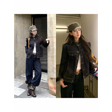 批发红人馆牛仔外套女春秋2026新款韩系巨好看蓝色立领<b class='q'>百搭</b>老钱风上衣
