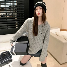 批发秋冬连帽韩系打底衫小香风内搭针织衫<b class='q'>女</b>长袖上衣慵懒软糯羊绒毛衣