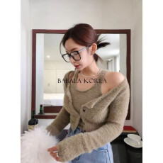 批发韩国<b class='q'>东大门</b>女装<b class='q'>代购</b>2025秋季两件套修身短款针织套装