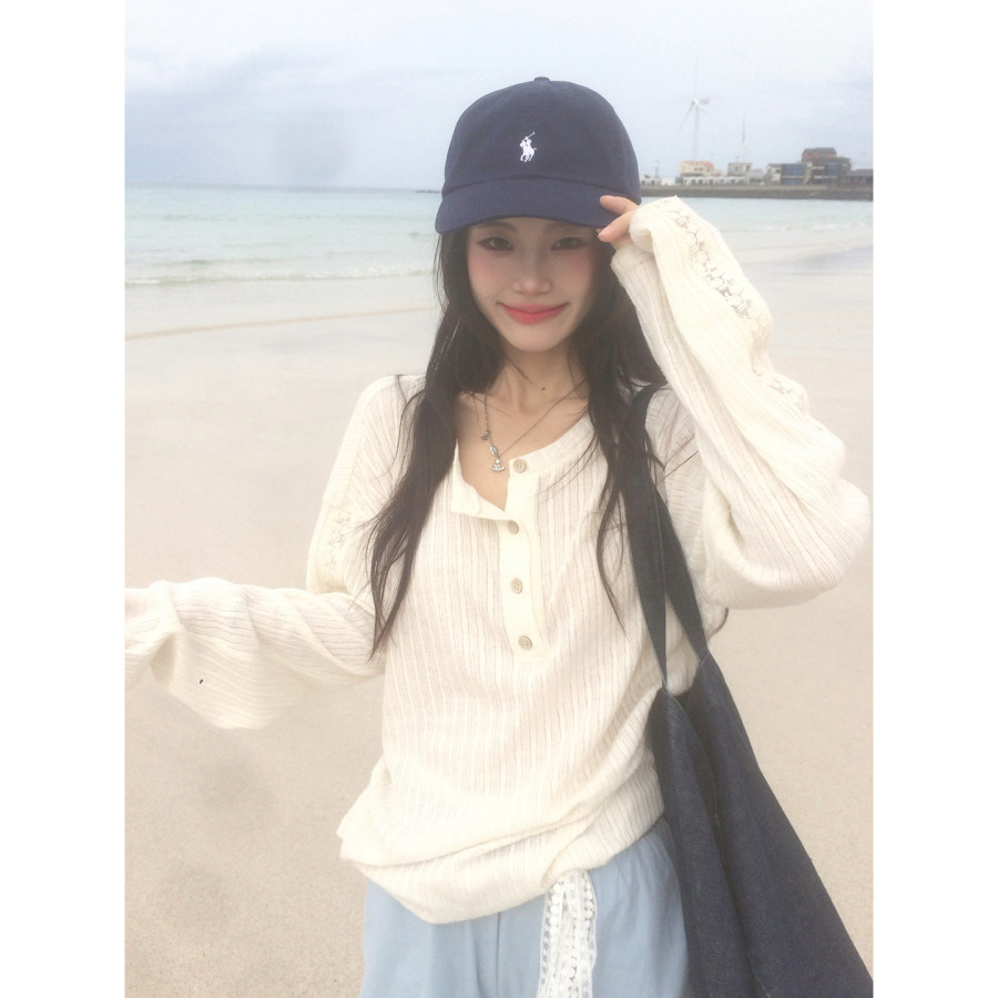 빅 사이즈 아름다운 자외선 차단 블라우스 여성 여름 한 부서 얇고 가벼운 느긋한 센스 긴팔 루즈핏 다용도 티셔츠 맨위