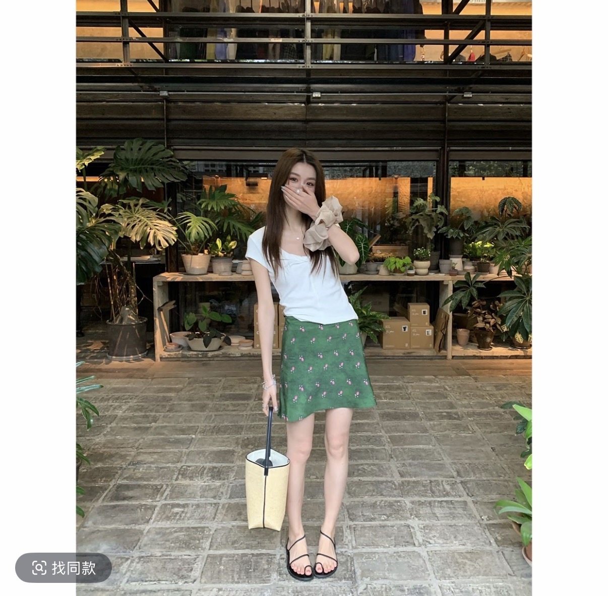 브리즈번 사람들 면 사람들 실크 뽕나무 누에 실크 낭만주의 레트로 꽃무늬 부드러운 느긋한 A라인 스커트 맨위