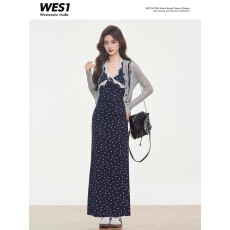 批发【4.3新品】WESTAYONE防晒开衫+蕾丝拼接针织连衣裙女小个子新款