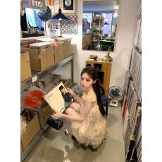 批发八盖pinky piggy 桀骜Honey 奶凶少女感<b class='q'>豹纹</b>吊带女飘逸小飞袖上衣