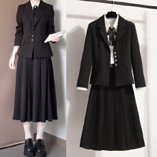 批发实拍 西装外套女2025新款春秋大学生面试职业正装休闲西服套装裙