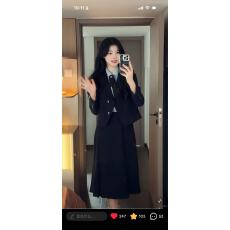 批发黑色西装外套<b class='q'>女</b>大学生2026年秋季新款气质高级正装西服<b class='q'>套装</b>