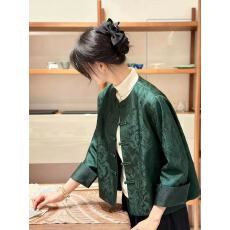 批发2026年春季新款气质高端独特漂亮新中式国风上衣女高端年轻款外套