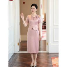 批发<b class='q'>高端</b>妈妈婚宴礼服2026新款喜婆婆宴会气质<b class='q'>连衣裙</b>