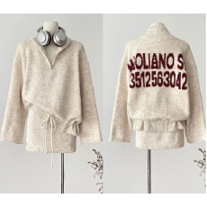 批发禾呈半开高领加厚保暖长袖毛衣女<b class='q'>秋</b>冬韩系慵懒风宽松上衣半裙套装