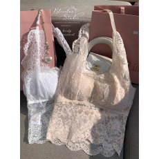 批发纯欲挂脖蕾丝内搭<b class='q'>内衣</b>双层花边透气舒适百搭打底衫叠穿