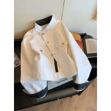 批发美式撞色拼接立领棒球服外套女<b class='q'>秋</b>季新款复古宽松百搭外穿夹克上衣