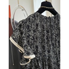 批发减龄小碎花荷叶边<b class='q'>短袖</b>娃娃衫度假<b class='q'>雪纺衫女</b>夏季遮肚子上衣高端小衫