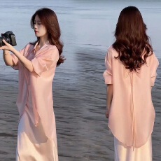 批发薄荷曼波时尚新款夏季气质套装吊带连衣裙防晒吊带裙衬衫<b class='q'>两件套</b>