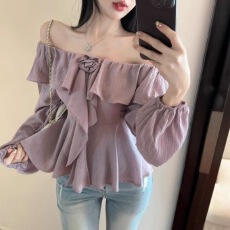 批发韩版甜美风高级时尚百搭小众收腰显瘦甜美飘带V领<b class='q'>春秋</b>连衣裙