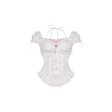 批发【少女椰子】小松奈奈 白色上衣+粉色格纹蛋糕裙甜美套装甜妹穿搭