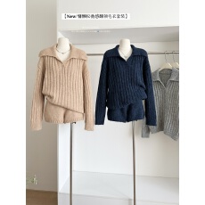 批发休闲毛衣短裤套装女<b class='q'>甜美</b>简约时尚穿搭一整套慵懒针织百搭2025秋冬