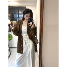 批发软糯糯<b class='q'>毛衣</b>外套女<b class='q'>中长款</b>宽松慵懒风高级感百搭小个子针织开衫