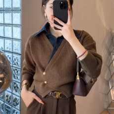 批发今年流行秋冬季女小个子穿搭一整套装时尚针织衫毛衣配休闲<b class='q'>哈伦裤</b>