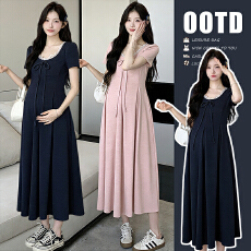 批发2026夏季新款孕妇装百搭纯棉休闲长裙宽松孕妇<b class='q'>连衣裙</b>