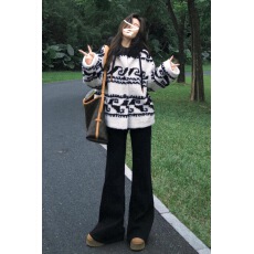 批发2025爆款小个子高级感毛衣厚外套女秋冬款连帽<b class='q'>牛仔</b>裤保暖两件套装