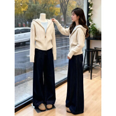 批发冬季穿搭一整套2025超火巨好看韩系慵懒风开衫<b class='q'>上衣</b>休闲<b class='q'>裤</b>两件套<b class='q'>装</b>